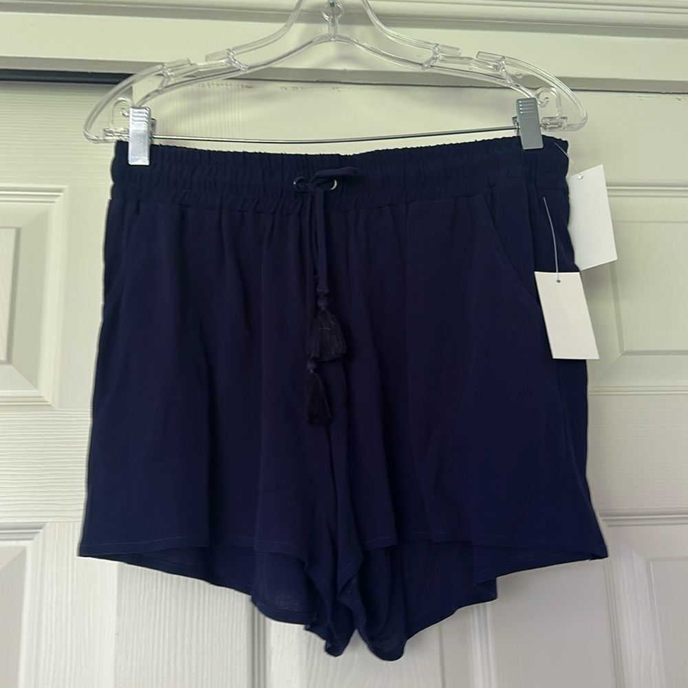 La Blanca Blue Relaxed Swim Coverup Shorts